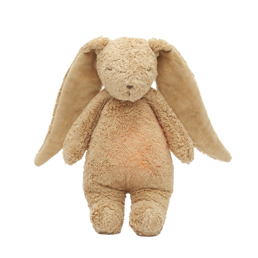 Organic Cotton Humming Bunny with Night Light, Cappuccino