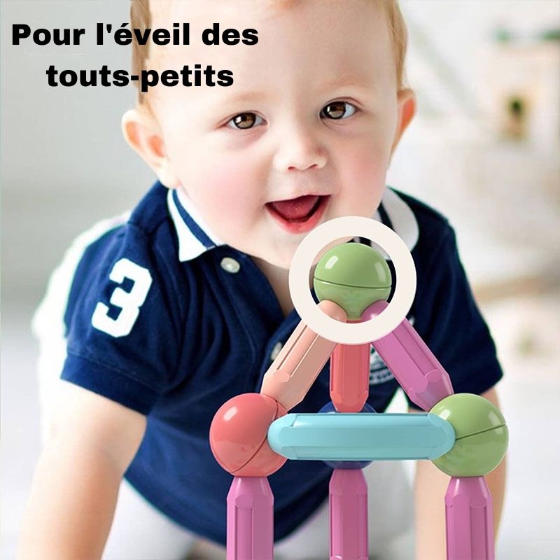 Magnetic Building Blocks for 2D and 3D Play, Ages 3+