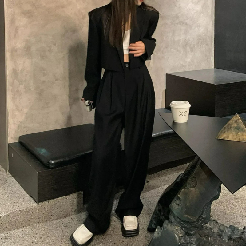 Damen Zweiteiliges Blazer- und Hosen-Set