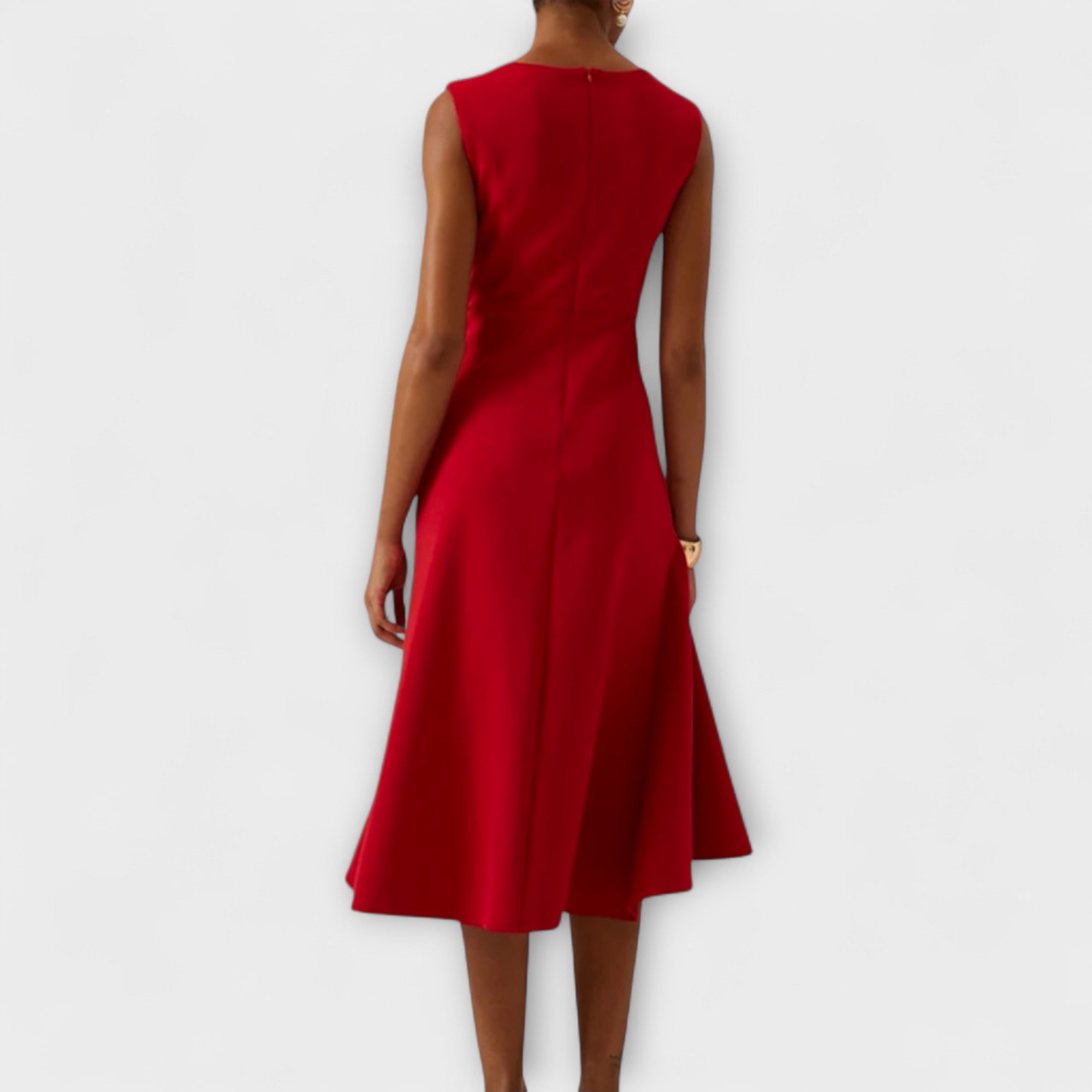 Sheila™ | Drapiertes Asymmetrisches Midi Kleid