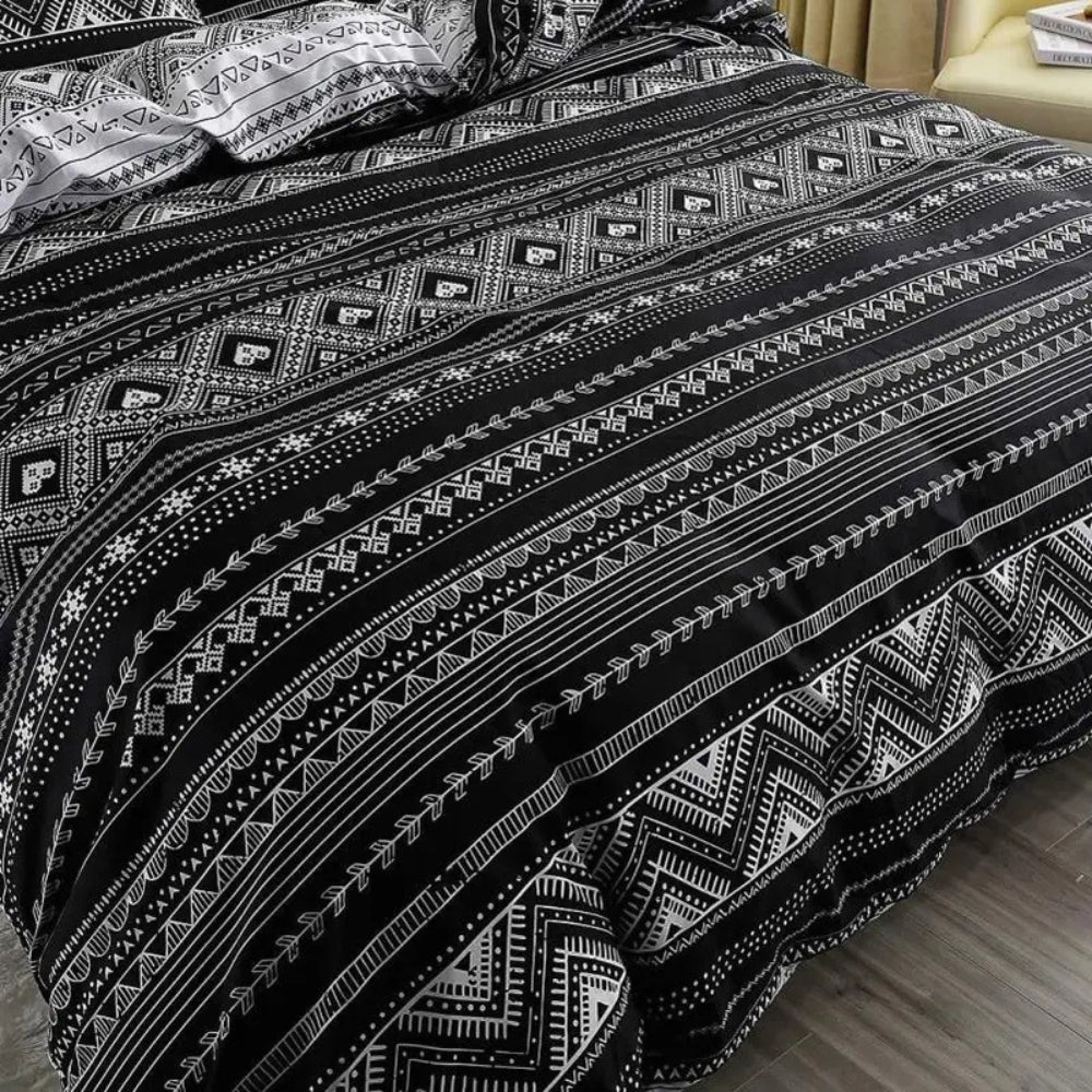 Modernes Boho-Bettwäsche-Set - Stilvolles Bettdecken-Set für gemütliche Schlafzimmerdekoration