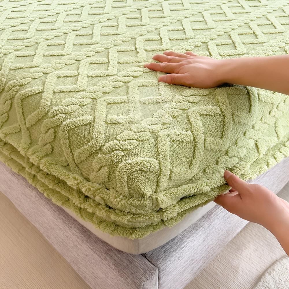 Ensemble de draps en velours sherpa de luxe - Literie douce, douillette et chaude