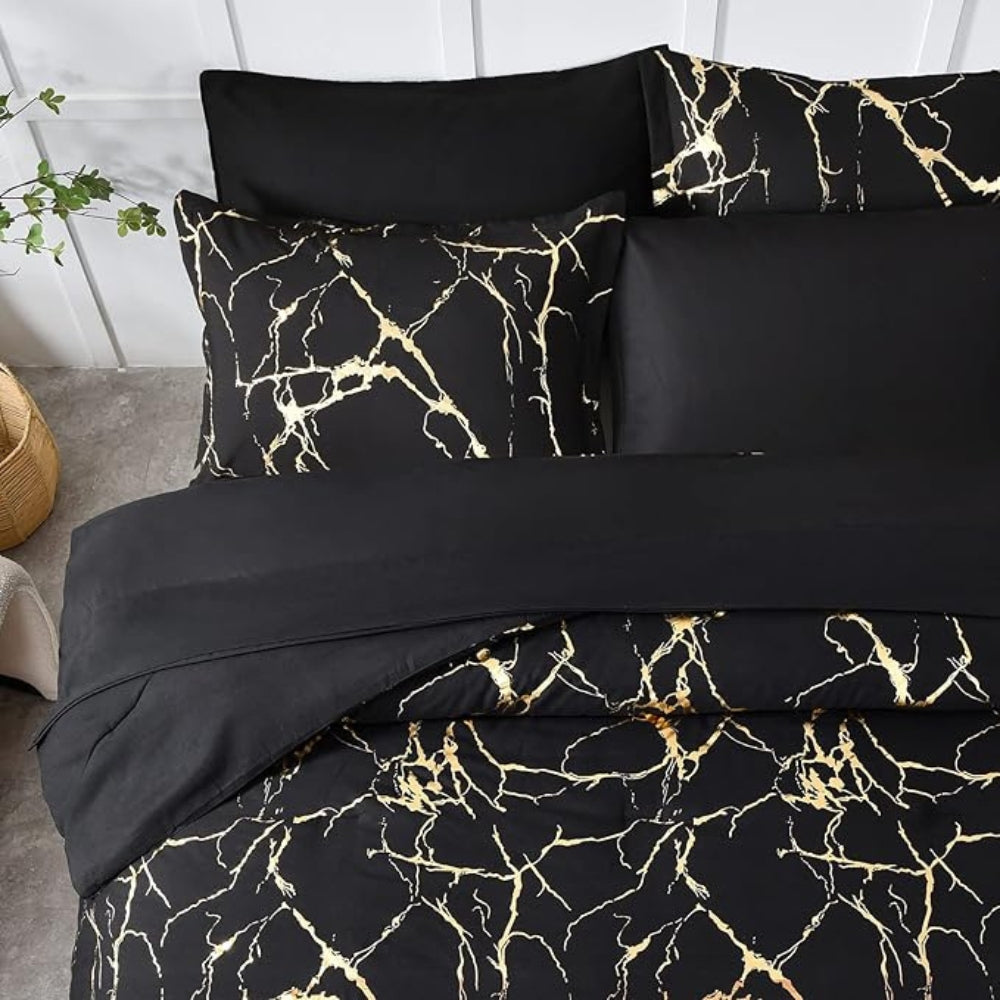 Luxuriöses Marmor-Duvetbezug-Set - Weiches Bettwäsche-Set für stilvolle Schlafzimmer