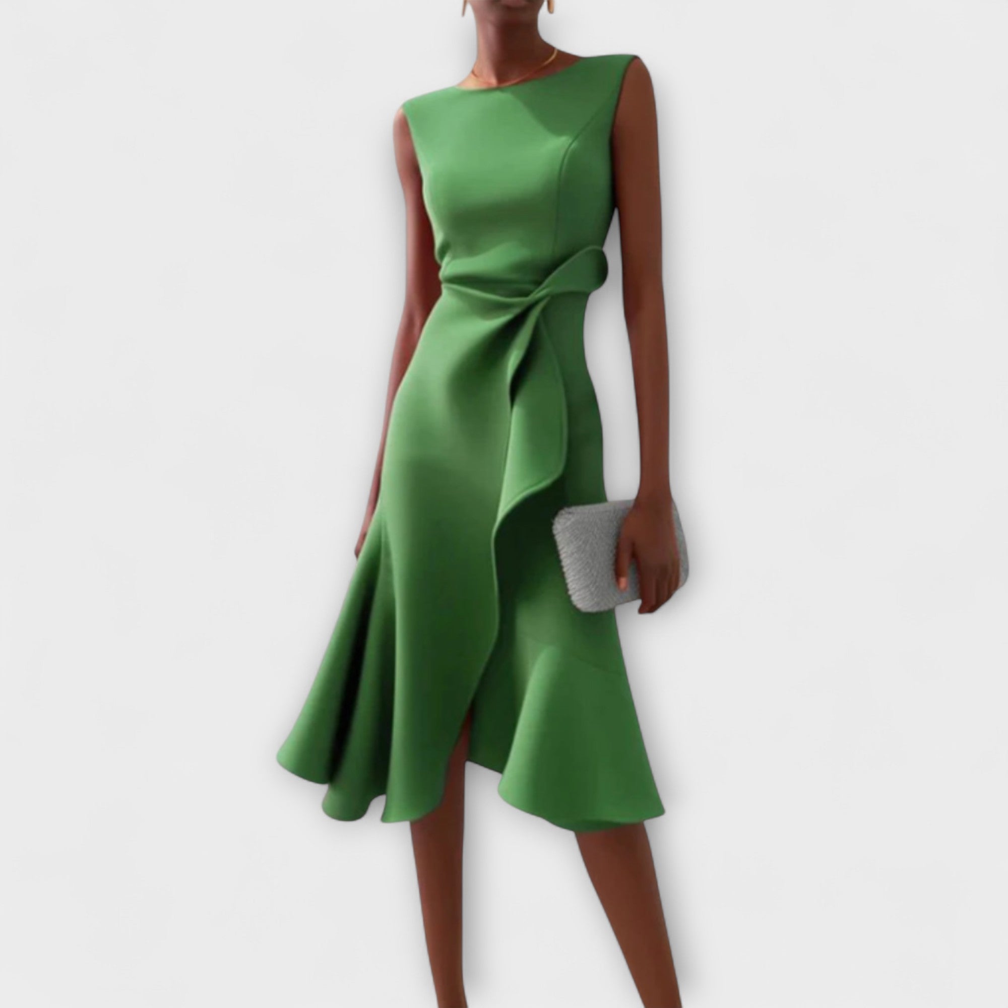 Sheila™ | Drapiertes Asymmetrisches Midi Kleid