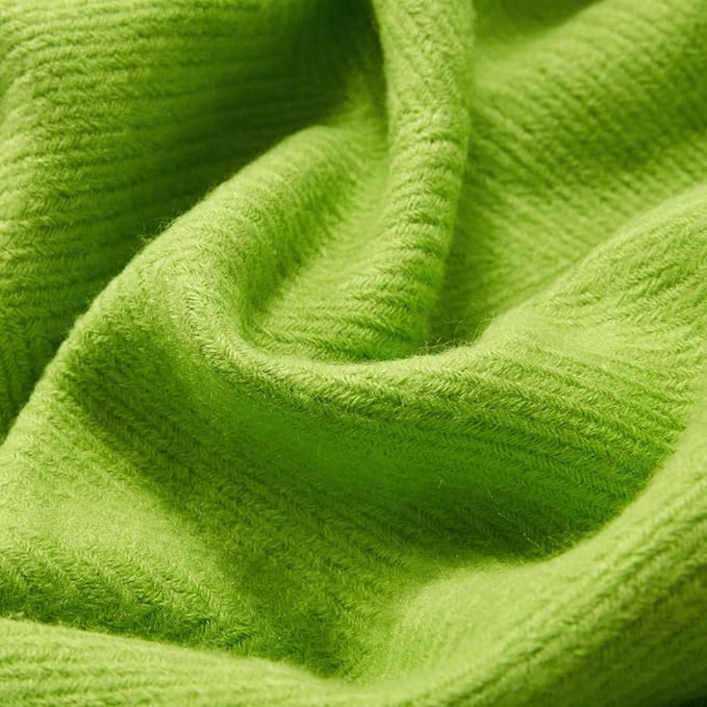 Gemütliche, dicke Strickdecke mit Quasten - Weiche Wurfdecke für Wohnkultur
