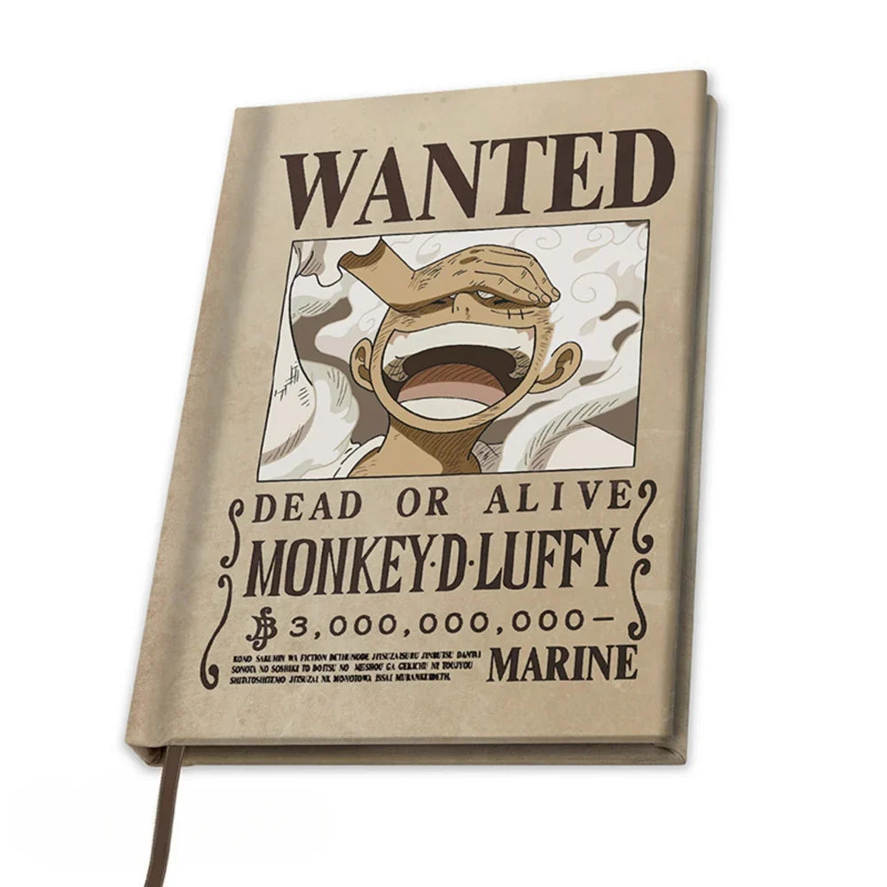 One-Piece-Luffy-Wano-Wanted-A5-Notizbuch - 180 linierte Seiten