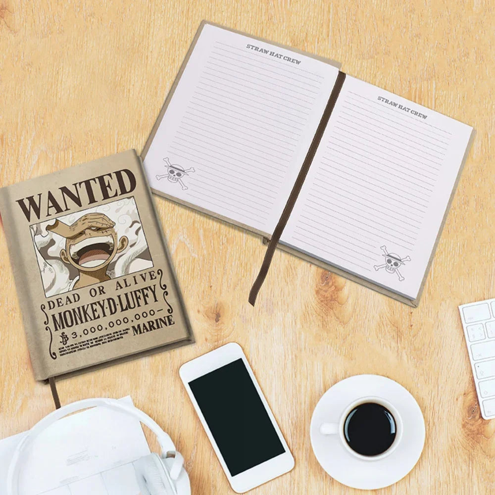 One-Piece-Luffy-Wano-Wanted-A5-Notizbuch - 180 linierte Seiten