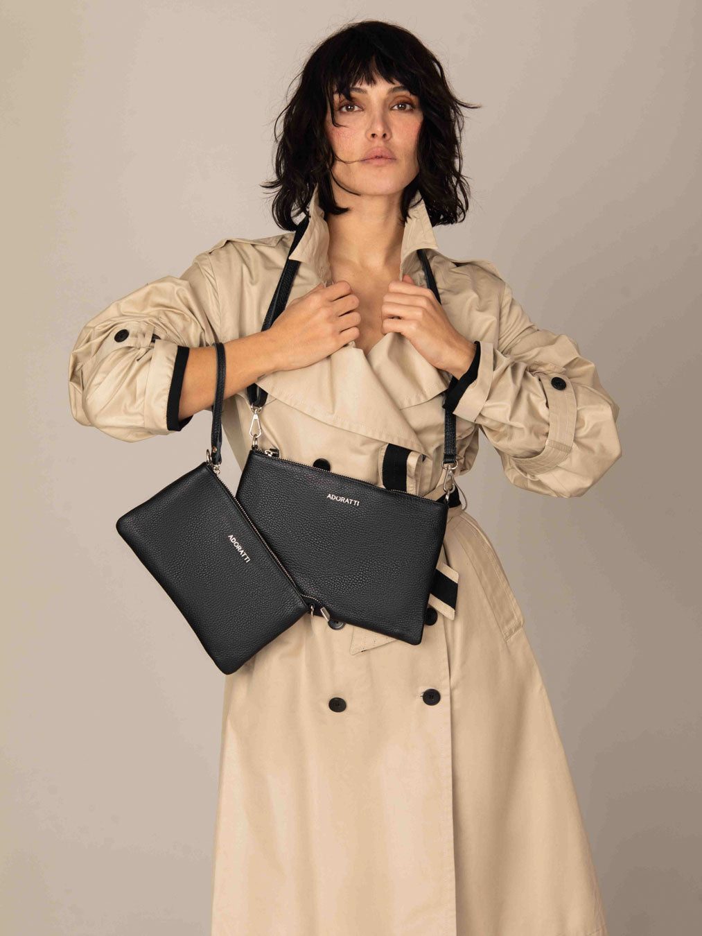 Eleganza Duo-Größe Leder-Clutch