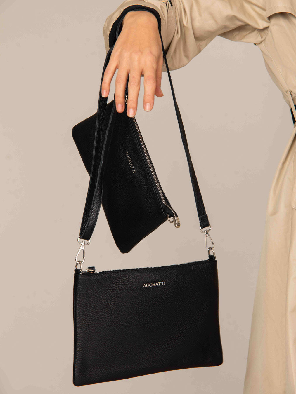 Eleganza Duo-Größe Leder-Clutch