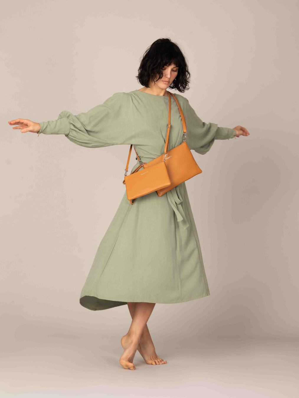 Eleganza Duo-Größe Leder-Clutch