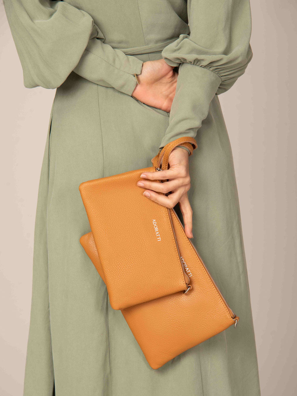 Eleganza Duo-Größe Leder-Clutch