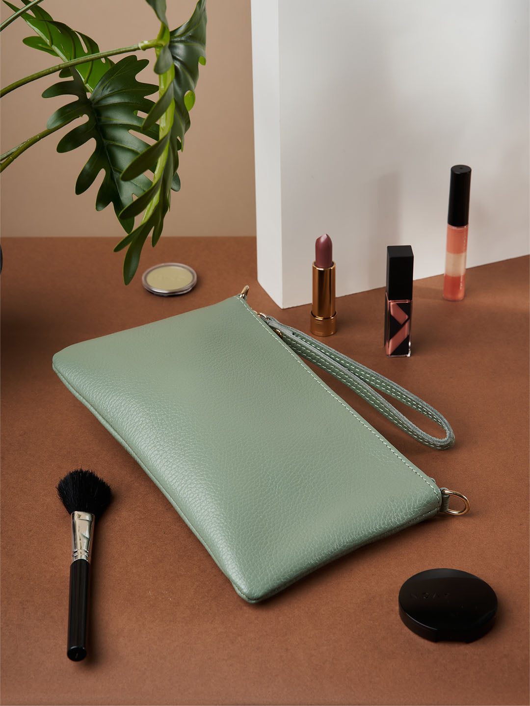 Eleganza Duo-Größe Leder-Clutch