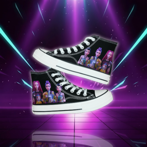 K-Pop Style Canvas High-Top Trainers, Sizes 35–44