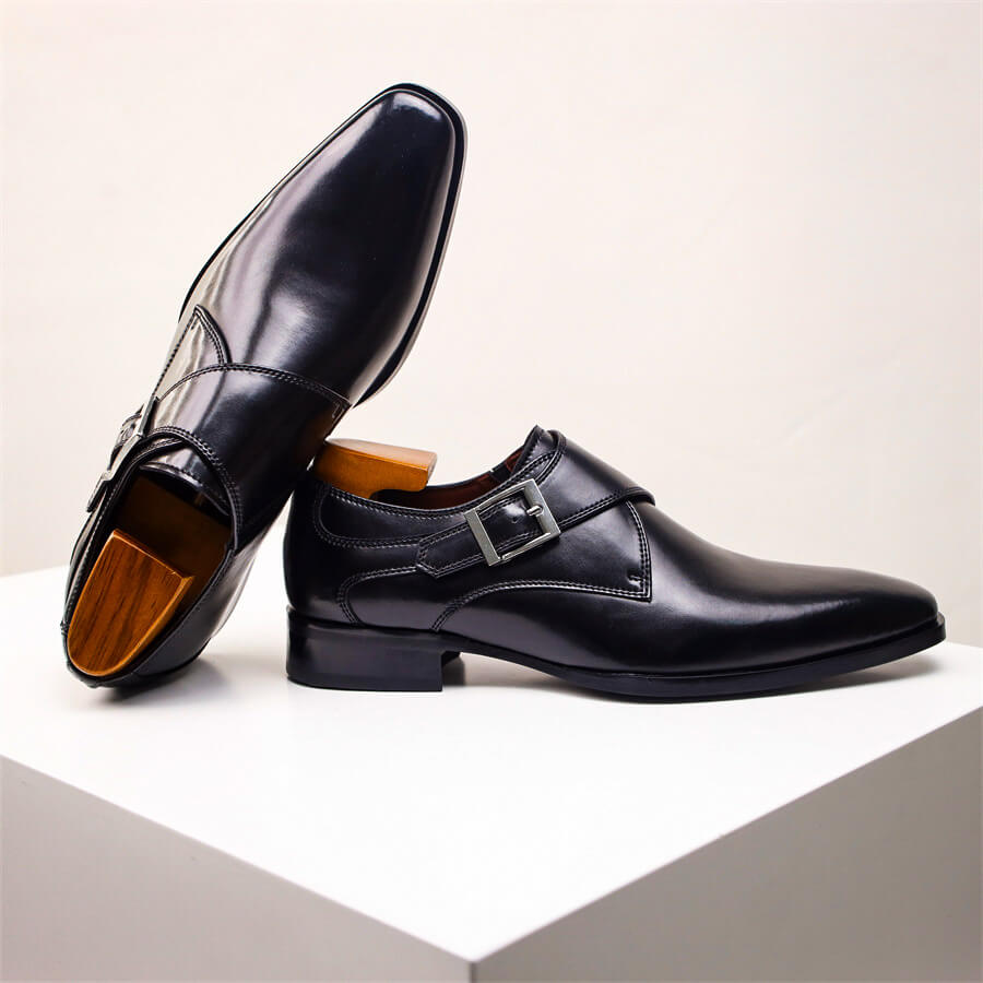 Valente | Herren Italienische Leder Monk Strap Schuhe