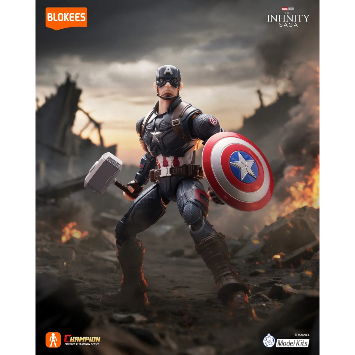 Captain America beweglicher Modellbausatz - Blokees