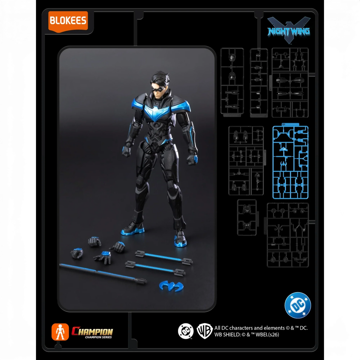 Nightwing Articulated Model Kit - Blokees