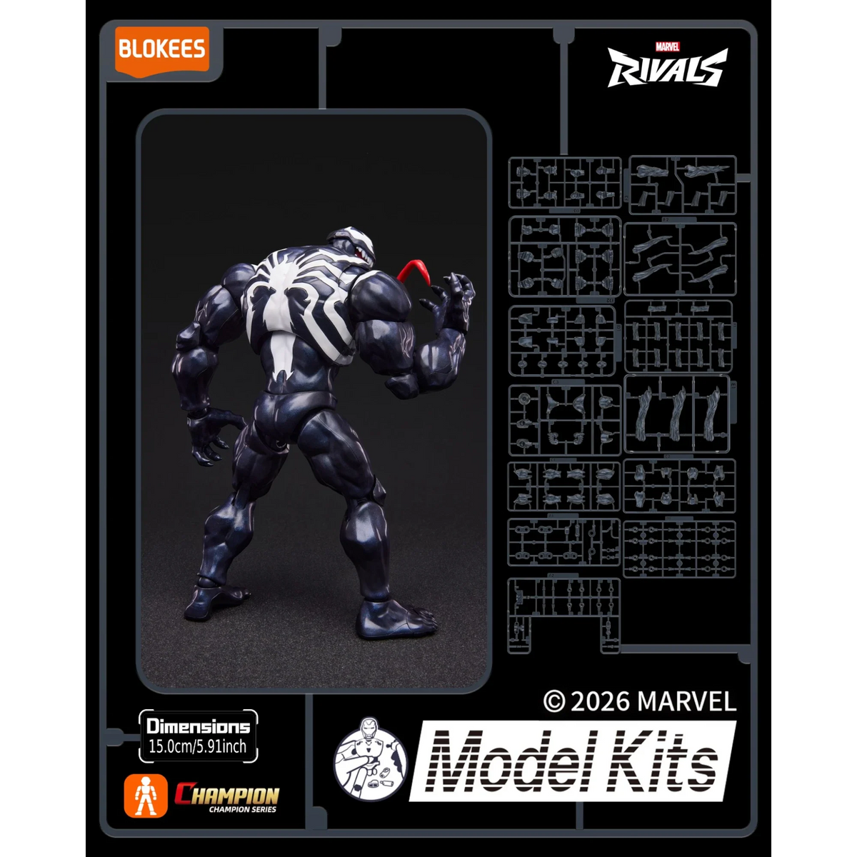 Marvel Rivals Venom beweglicher Modellbausatz - Blokees