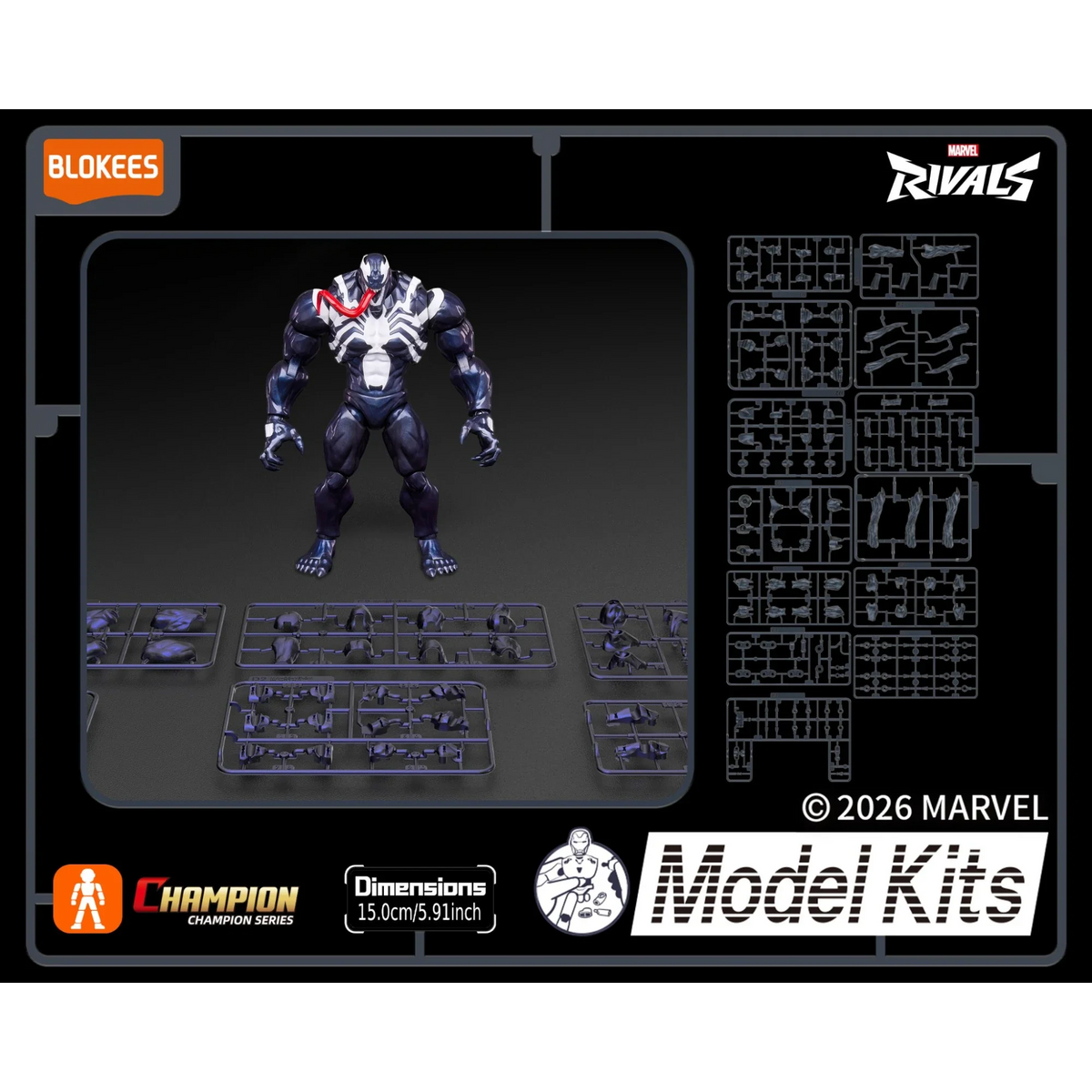 Marvel Rivals Venom beweglicher Modellbausatz - Blokees
