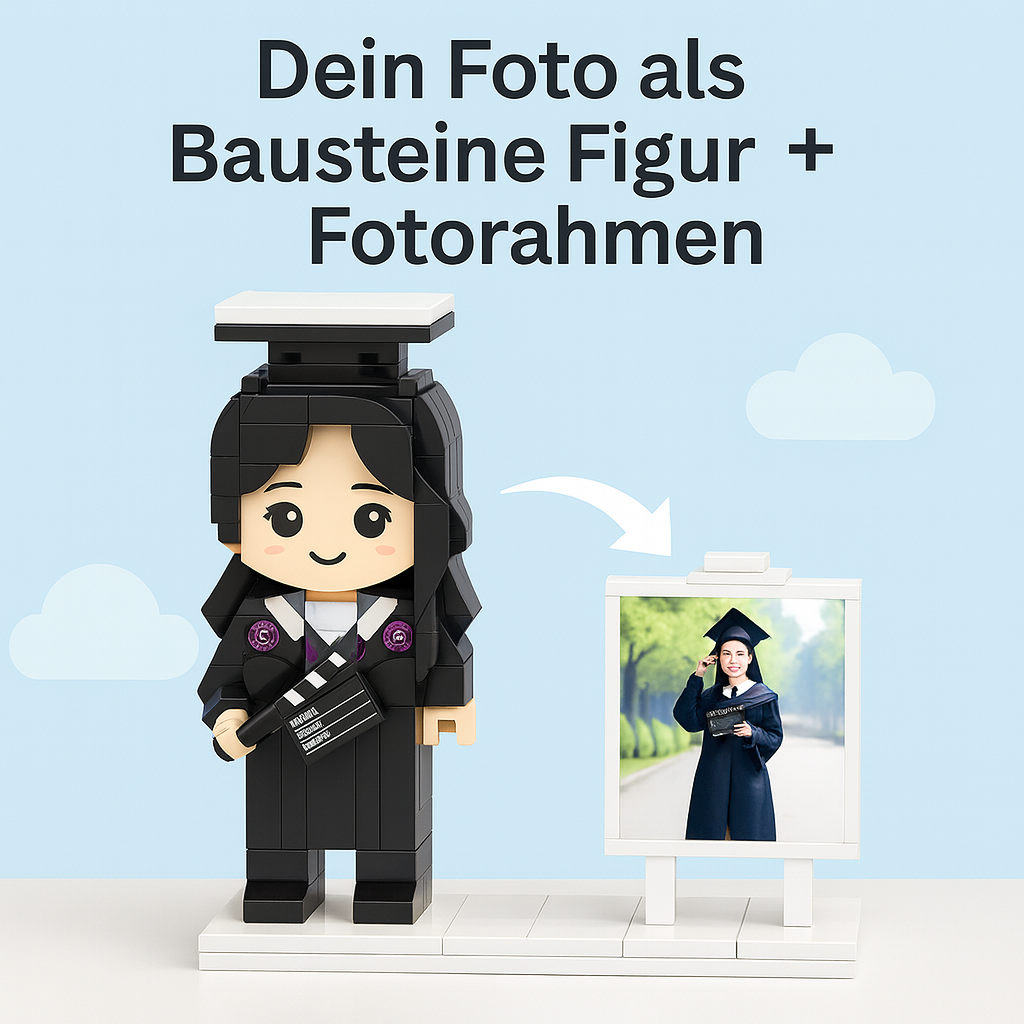 Personalised Photo Building Block Figure, One Person