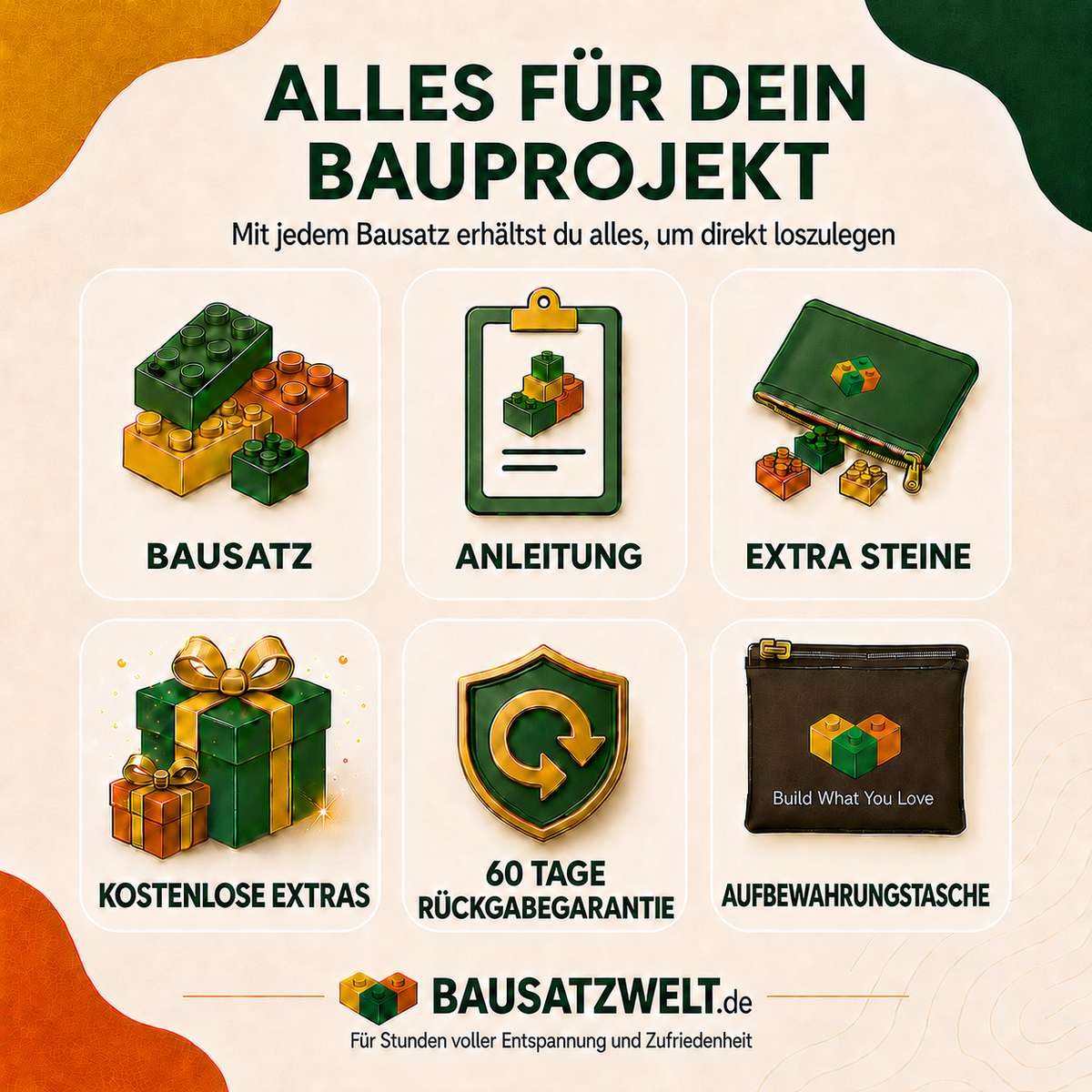 Mini Creature Building Block Set, Approximately 170 Pieces