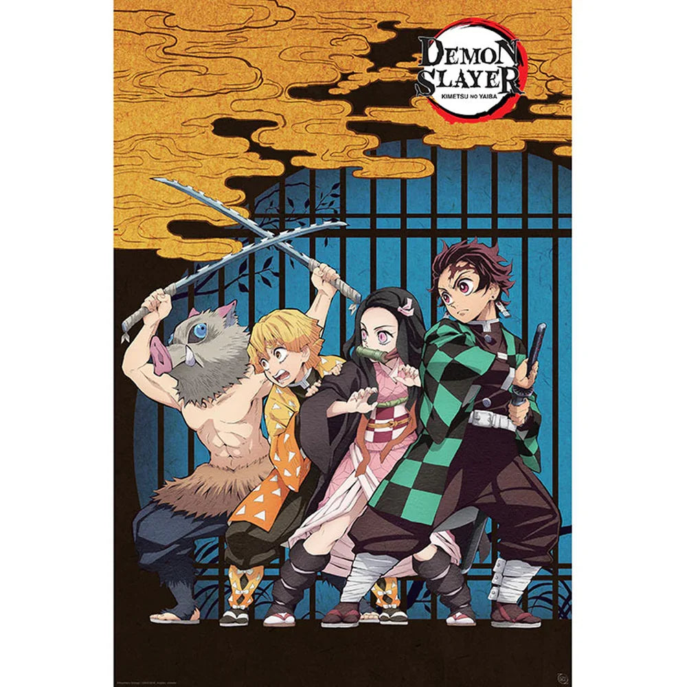 Demon Slayer Gruppe Maxi-Wandposter - 61 x 91.5 cm