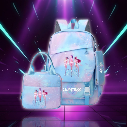 Kids' K-Pop Style School Backpack and Lunch Bag Set