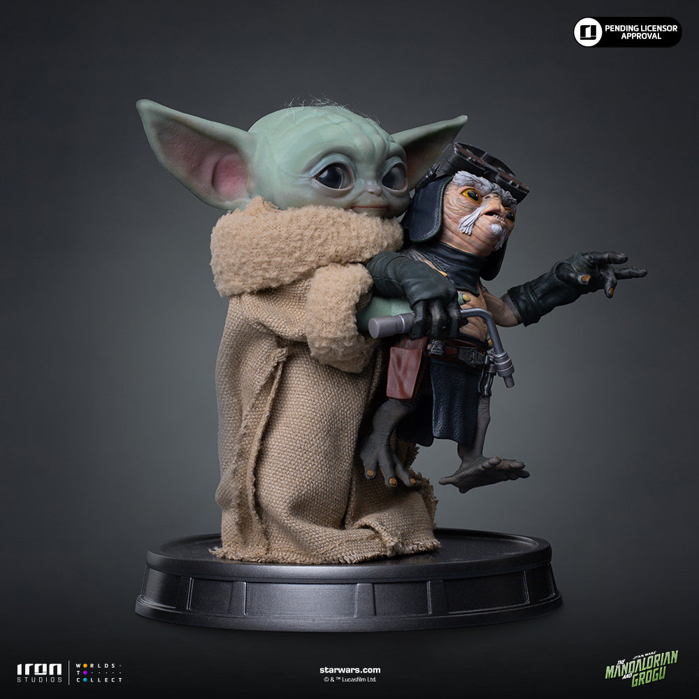Grogu Nicht drücken Ausstellungsstatue - Iron Studios Mandalorian und Grogu-Kollektion