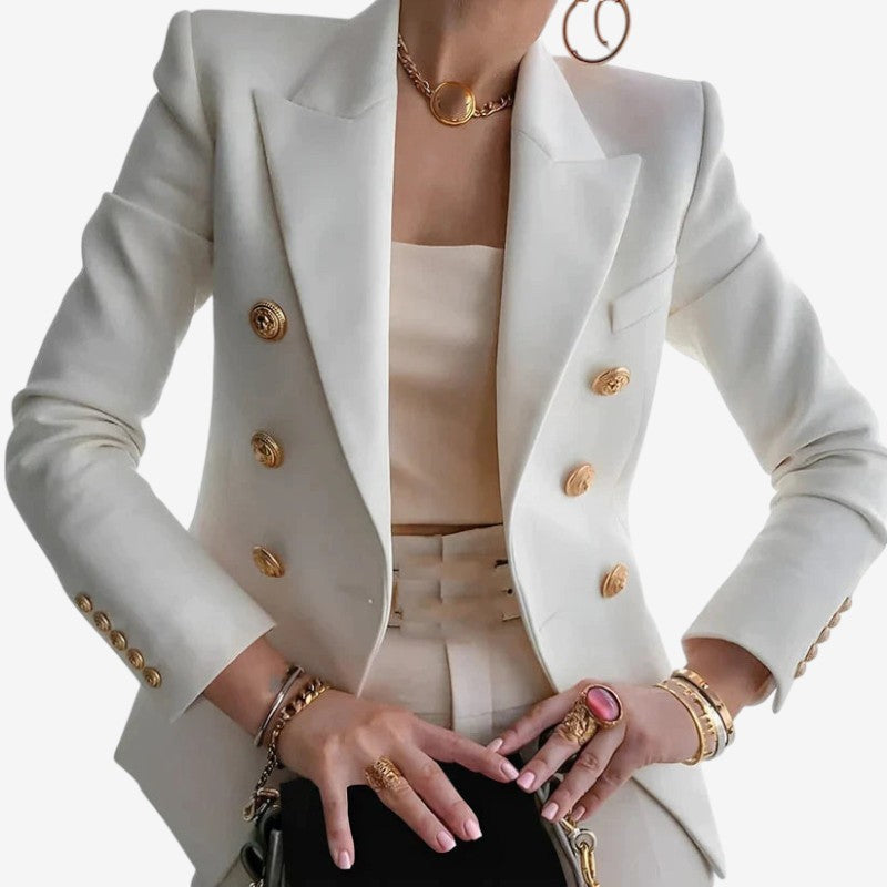 Blazer structuré pour femme avec épaules marquées