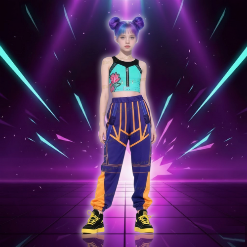 Girls' K-Pop Style Cosplay Costume
