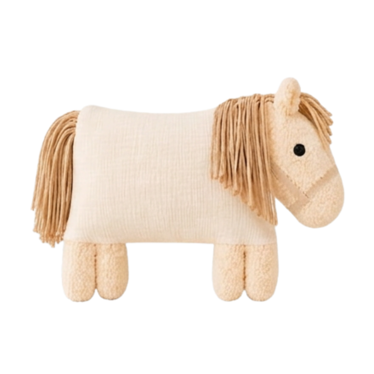 Personalised Horse Soft Toy with Organic Cotton and Merino Wool