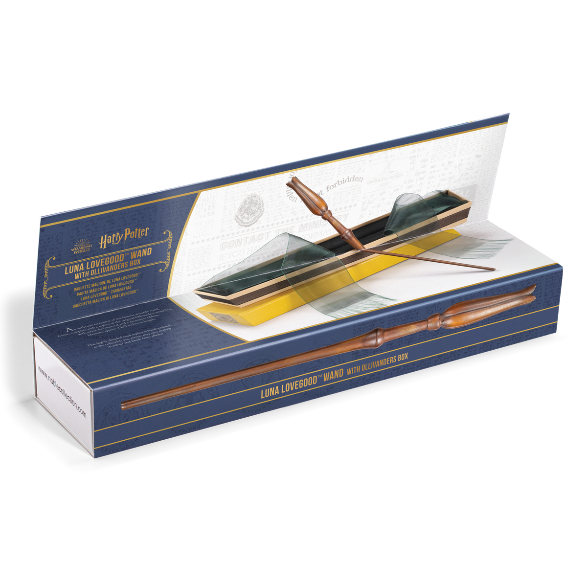 Replik von Luna Lovegoods Zauberstab in einer Ollivander-Box