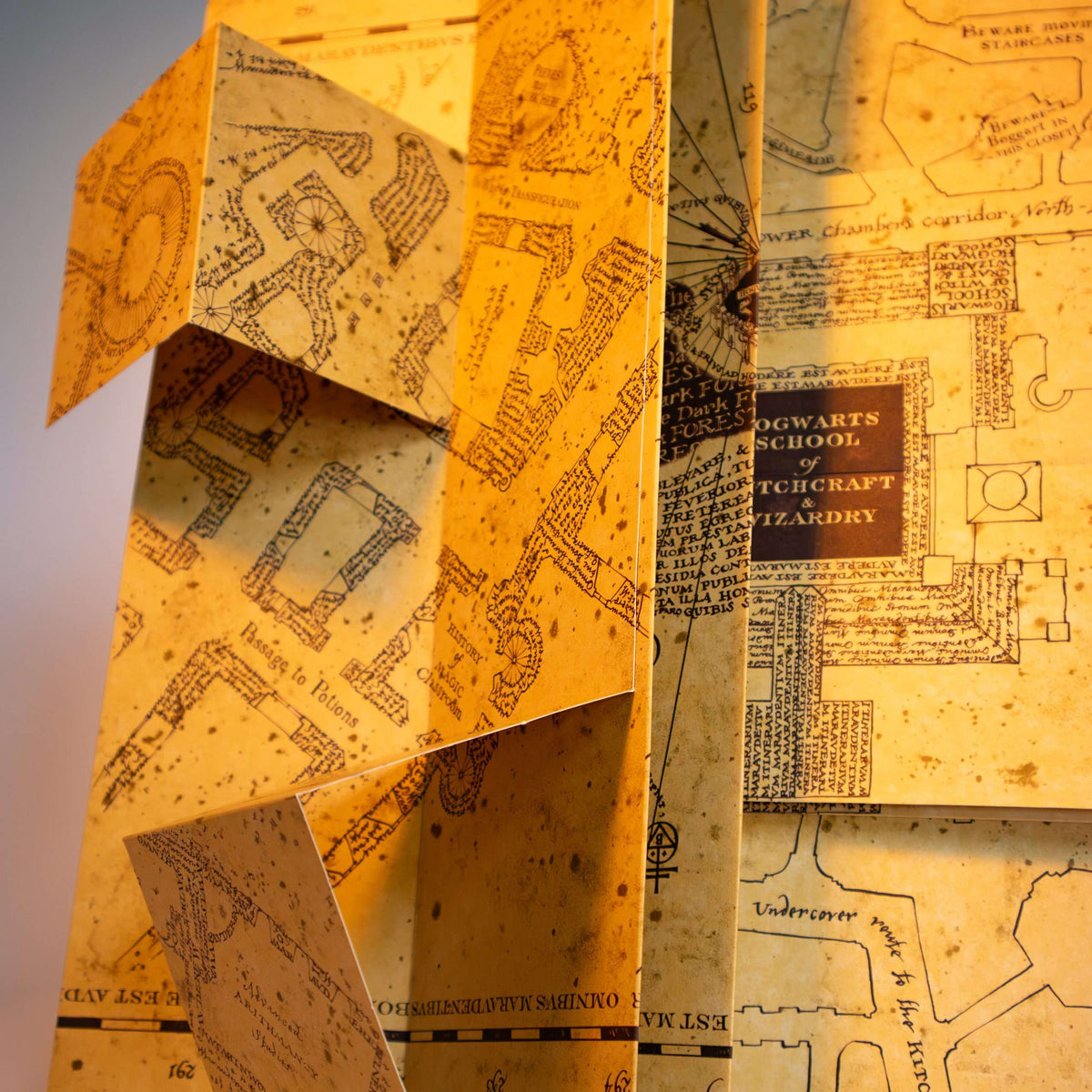 Harry Potter Replik der Karte des Rumtreibers - ausklappbare Requisite, 39 x 183 cm