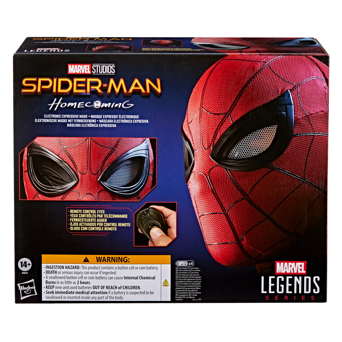Marvel Legends Series Spider-Man Elektronische ausdrucksstarke Maske - Sammlerstück