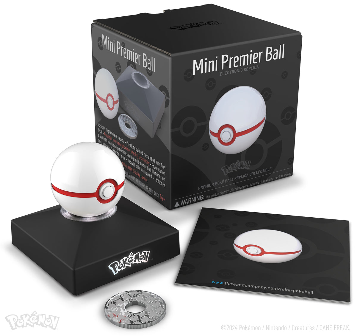 Pokémon Die-Cast Mini-Premierball interaktive Replik