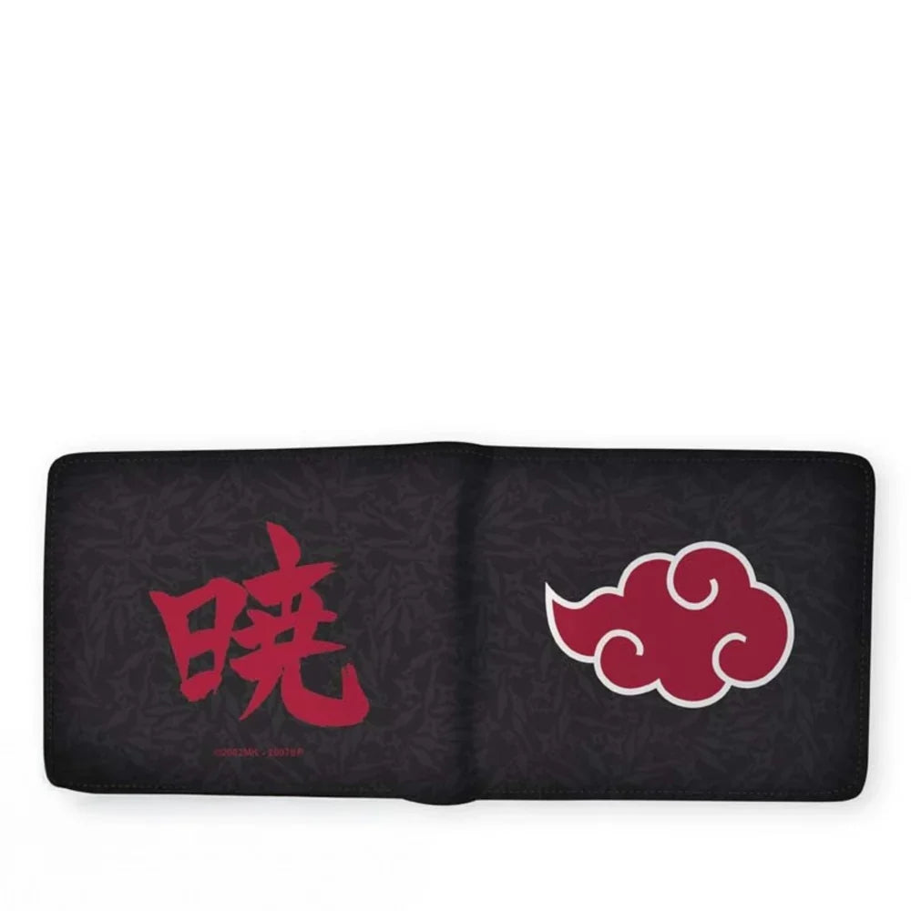 Naruto-Akatsuki-Vinyl-Geldbörse - Fächer für Karten und Bargeld
