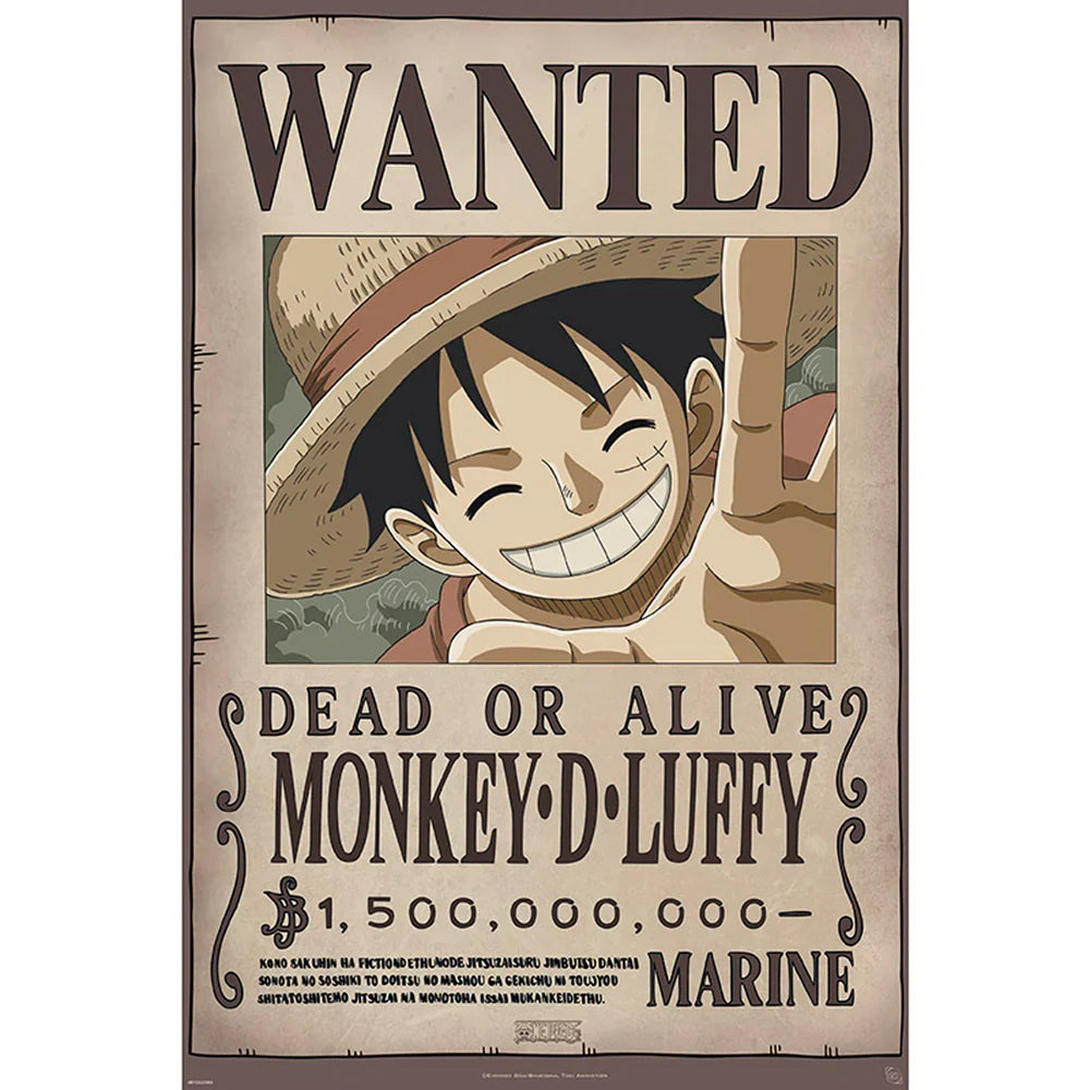 One Piece Wanted Luffy Maxi Wall Poster - 61 x 91.5 cm