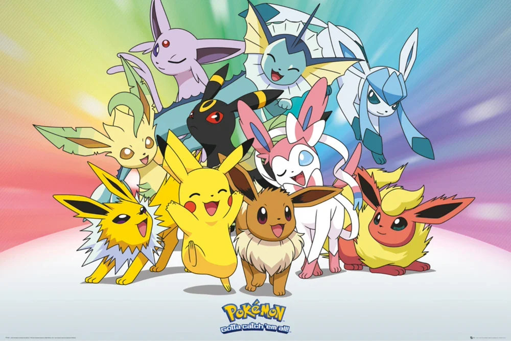 Pokémon Evoli-Entwicklungen Maxi-Wandposter - 61 x 91.5 cm
