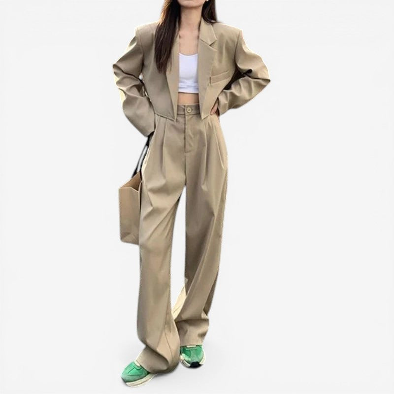 Damen Zweiteiliges Blazer- und Hosen-Set