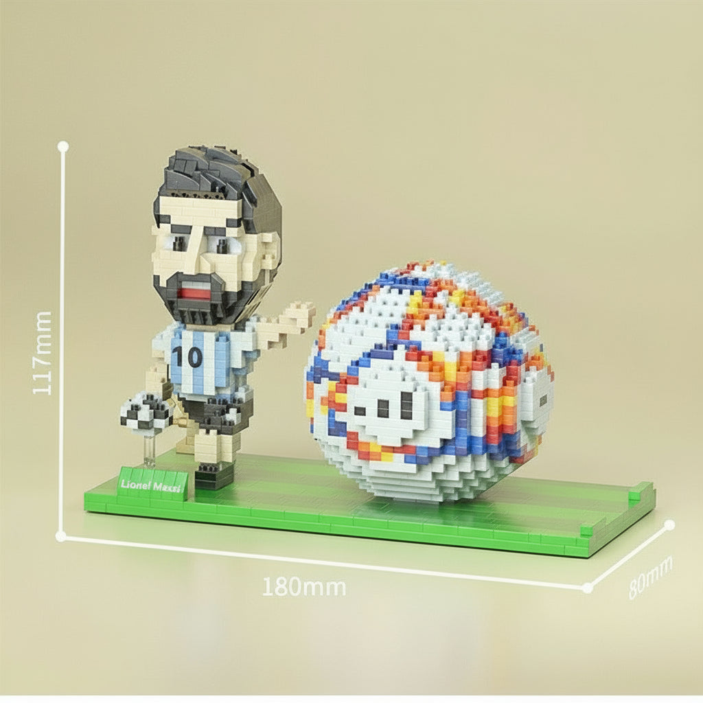 Footballer Pen Holder Building Block Set, 1,449 Pieces