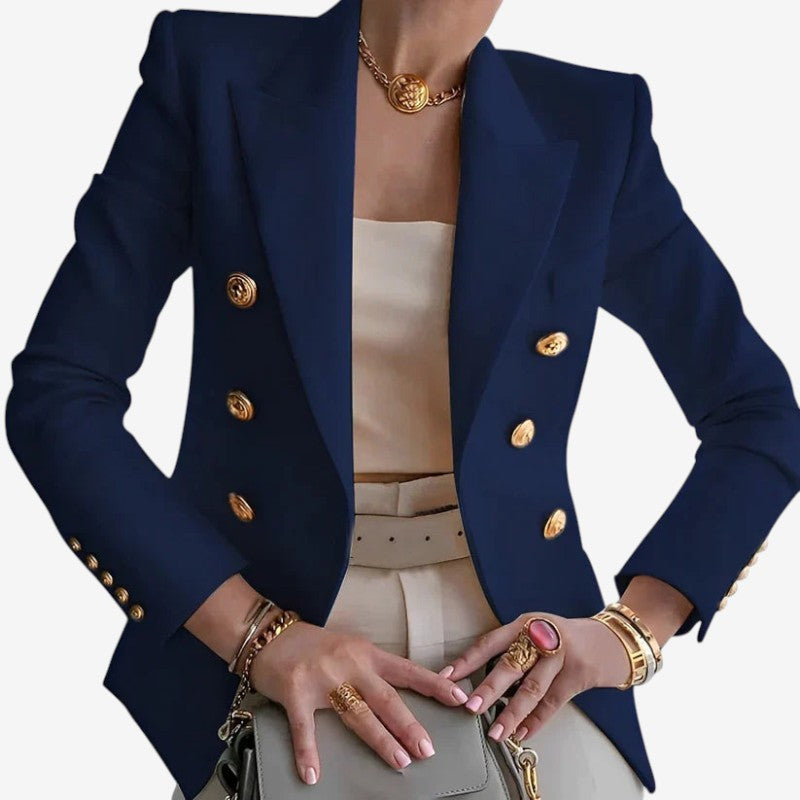 Blazer structuré pour femme avec épaules marquées