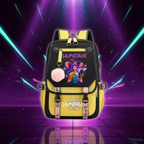 K-Pop Style School Backpack with Multiple Pockets