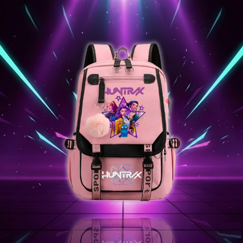 K-Pop Style School Backpack with Multiple Pockets