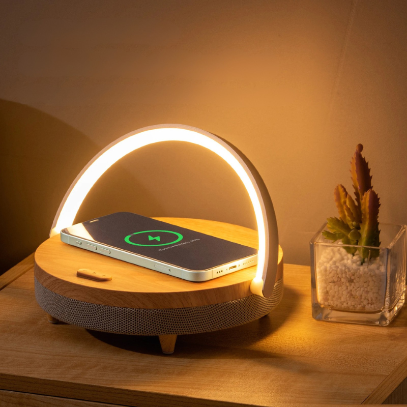 LED kabellose Lade-Tischlampe mit Bluetooth-Lautsprecher für Zuhause