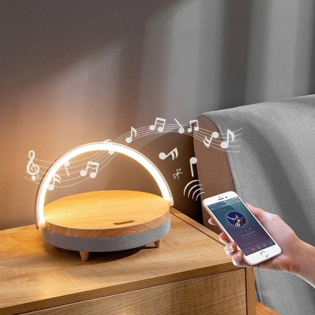 LED kabellose Lade-Tischlampe mit Bluetooth-Lautsprecher für Zuhause