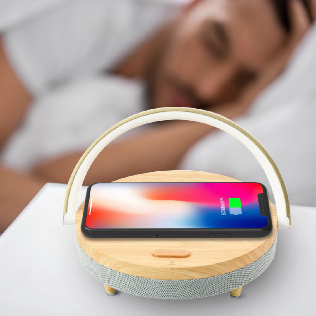 LED kabellose Lade-Tischlampe mit Bluetooth-Lautsprecher für Zuhause