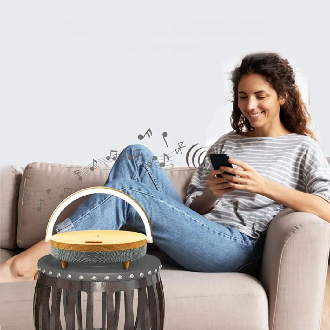 LED kabellose Lade-Tischlampe mit Bluetooth-Lautsprecher für Zuhause