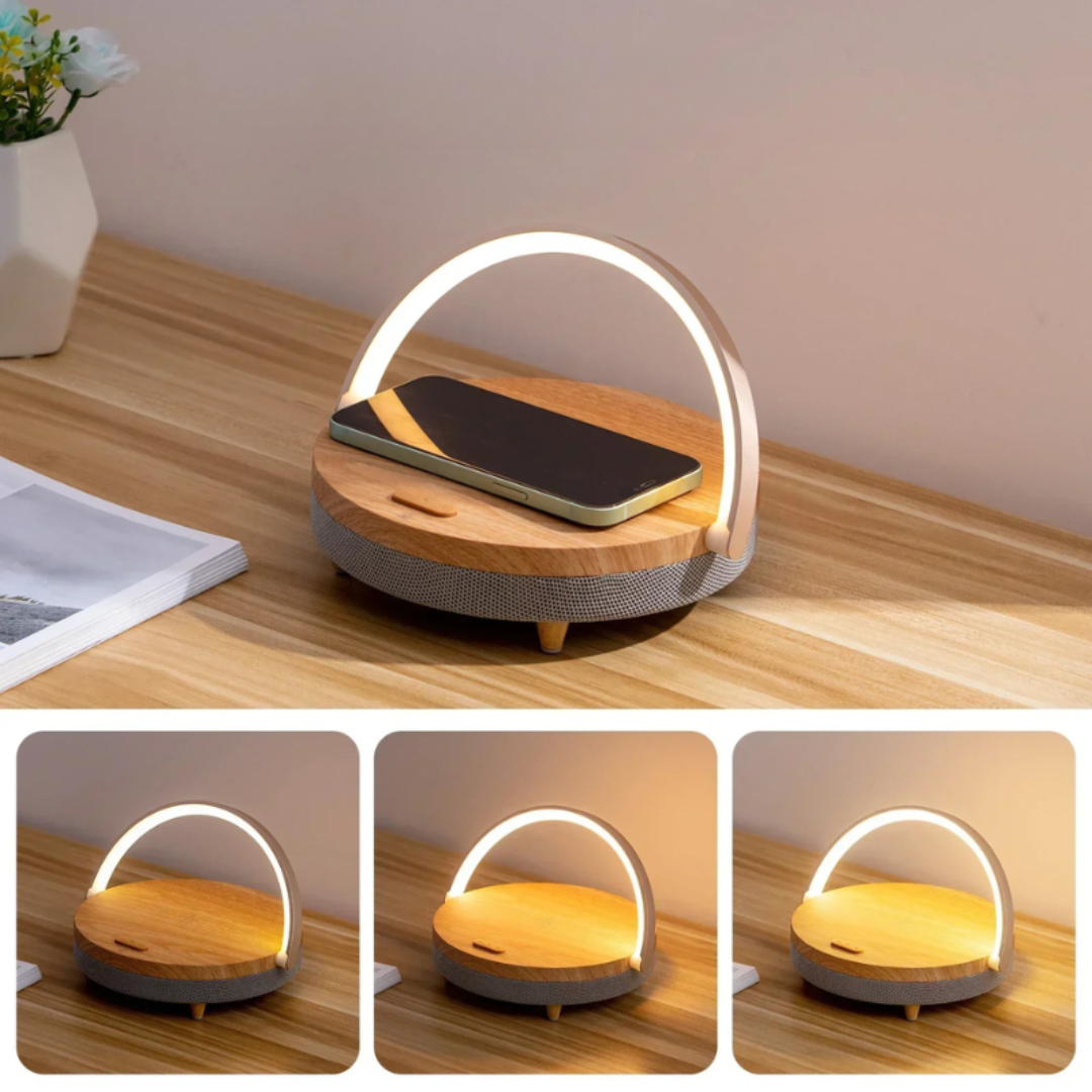 LED kabellose Lade-Tischlampe mit Bluetooth-Lautsprecher für Zuhause