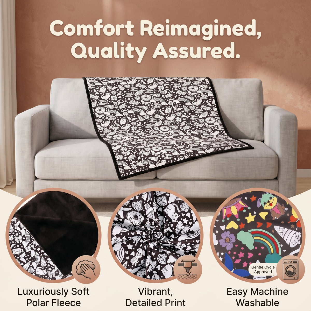 DIY Colouring Blanket Set with Fabric Markers