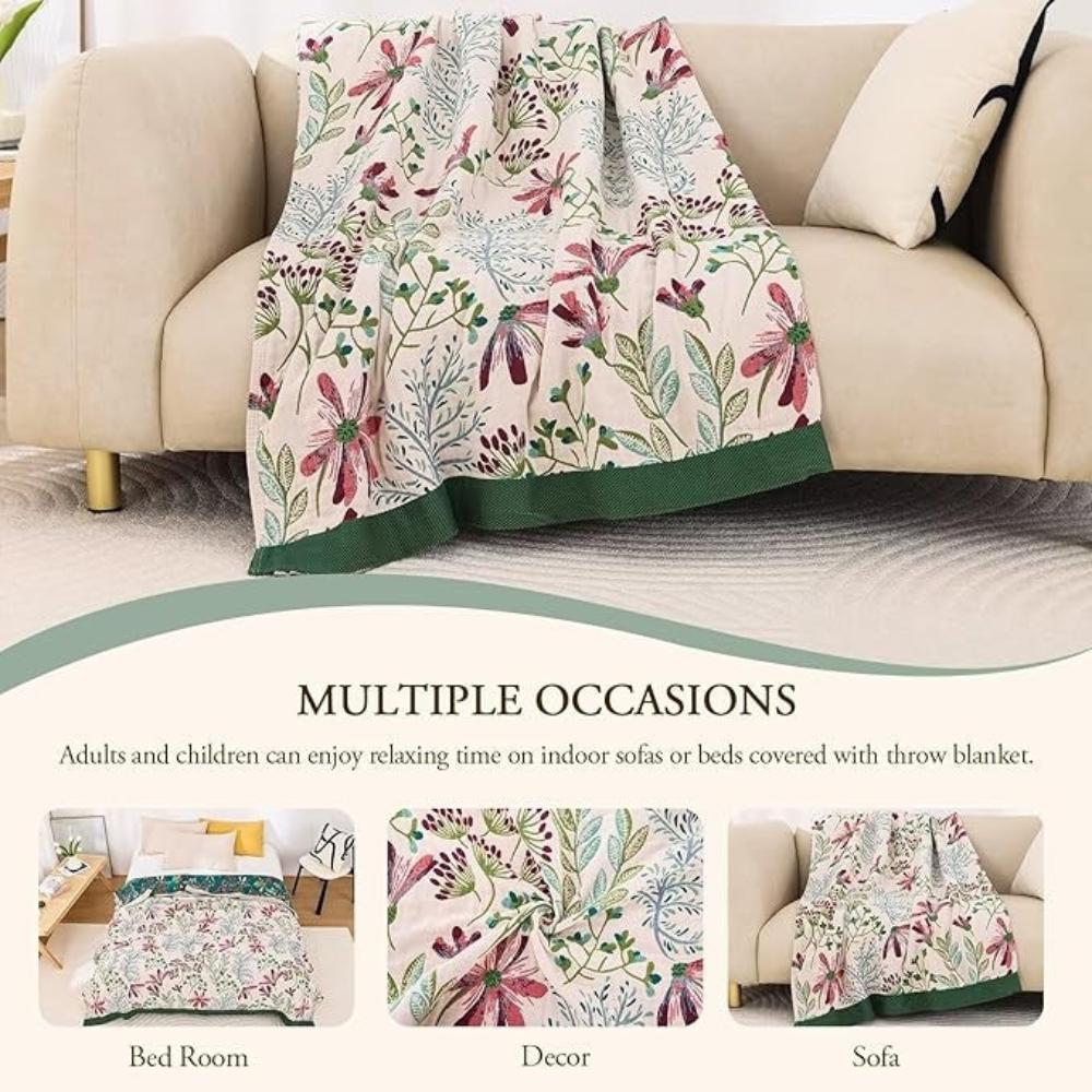Cozy Wildflower Throw Blanket for Home Decor and Comfort
