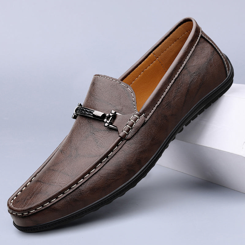 | Mocassins en cuir véritable de vache Sebastian pour homme